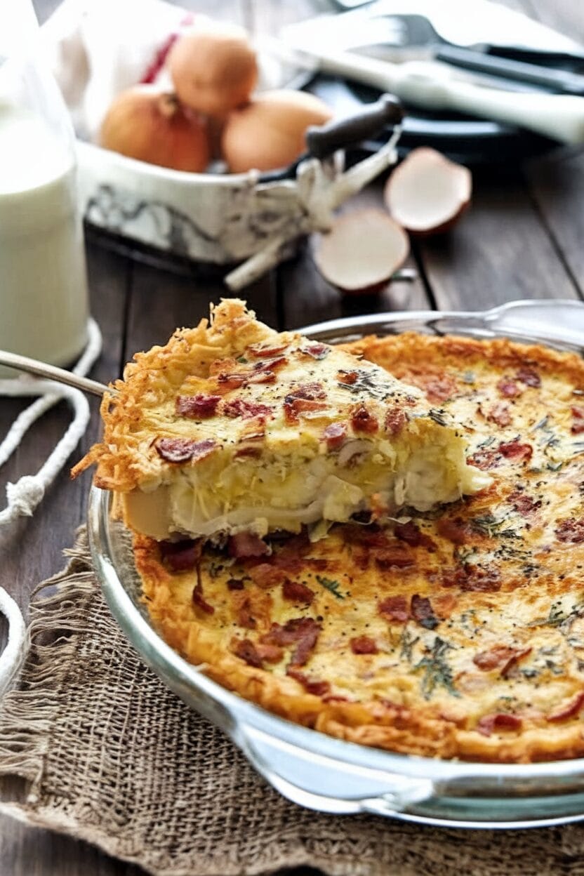 Hash Brown Crust Quiche