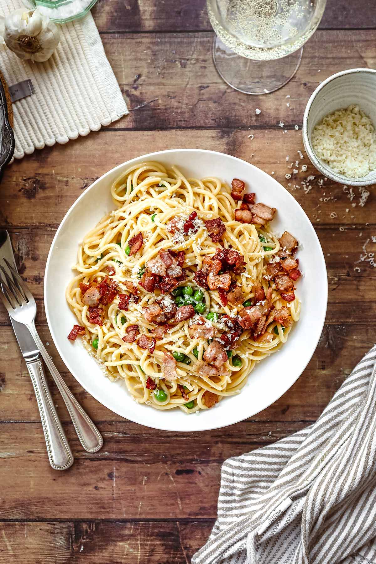 Bacon and Carbonara Pasta