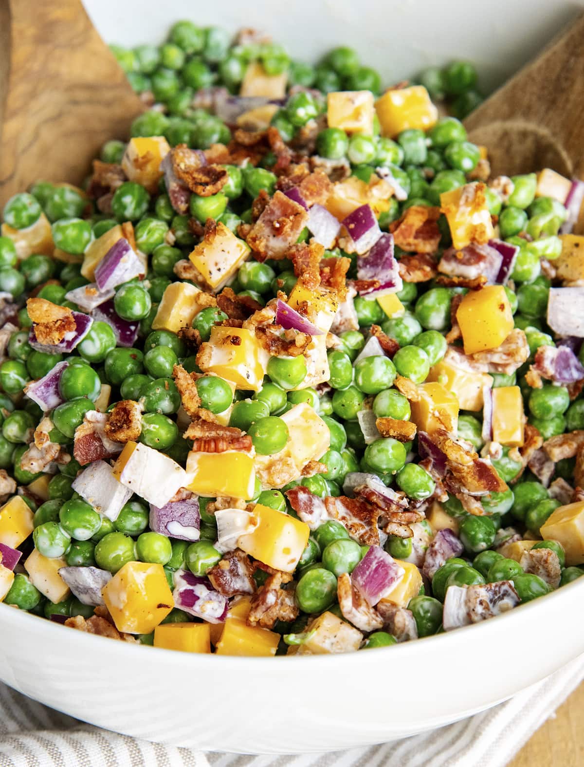 Pea Salad with Bacon and Cheddar Recipe