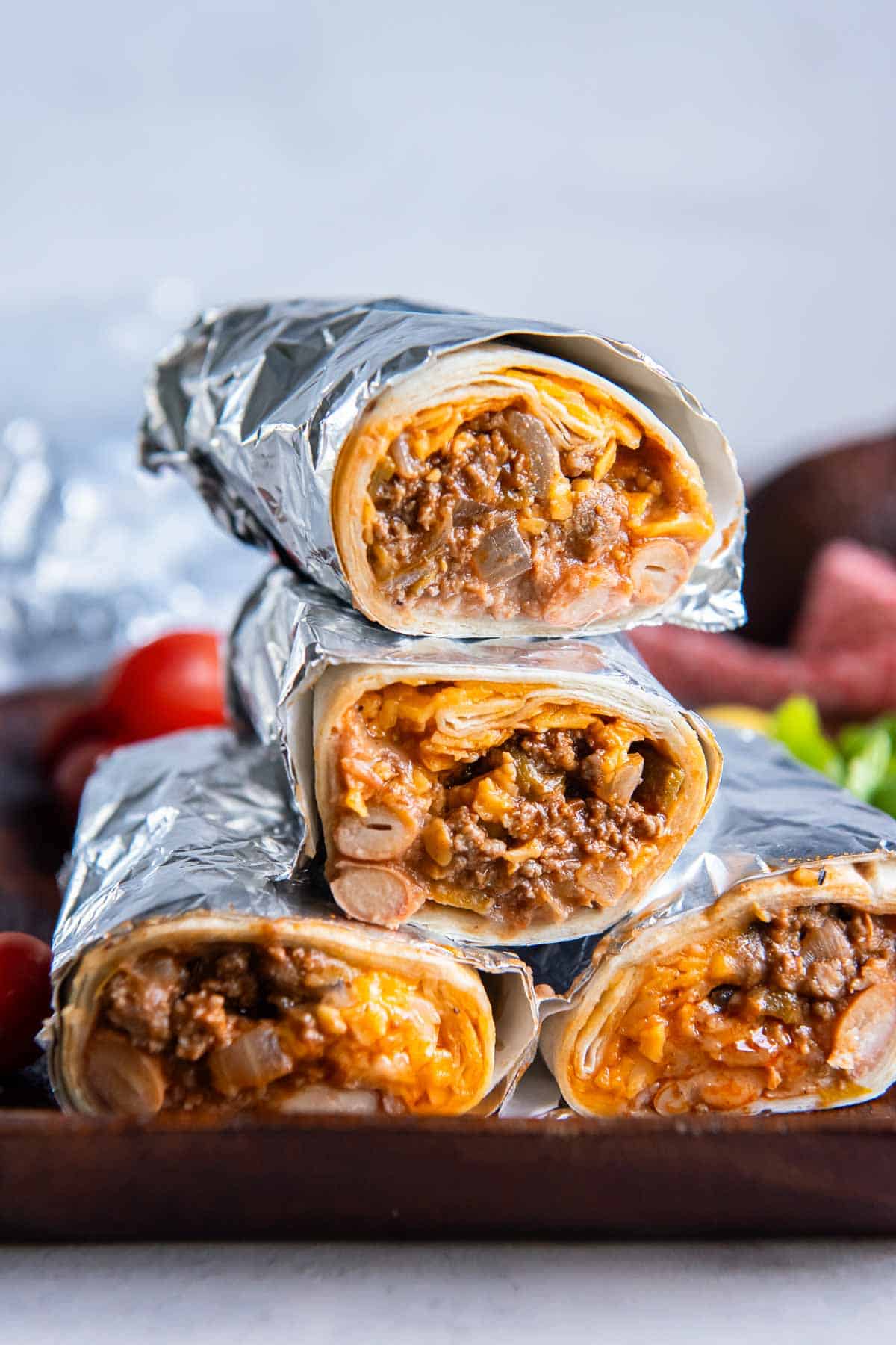 Beef and Bean Burritos Recipe
