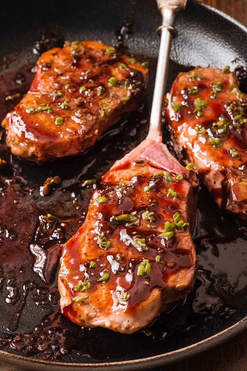 Pork Chops with Balsamic Glaze