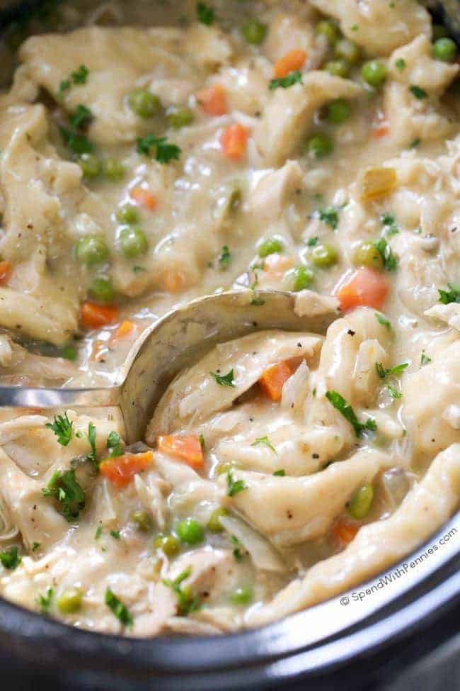 Chicken and Dumplings Dump and Go CrockPot Recipe