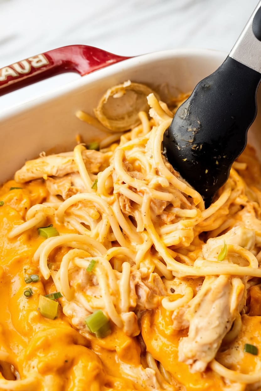 Chicken Spaghetti with Rotel and Velveeta