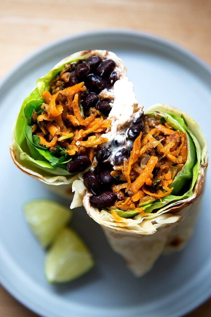 Black Bean and Sweet Potato Burrito Recipe