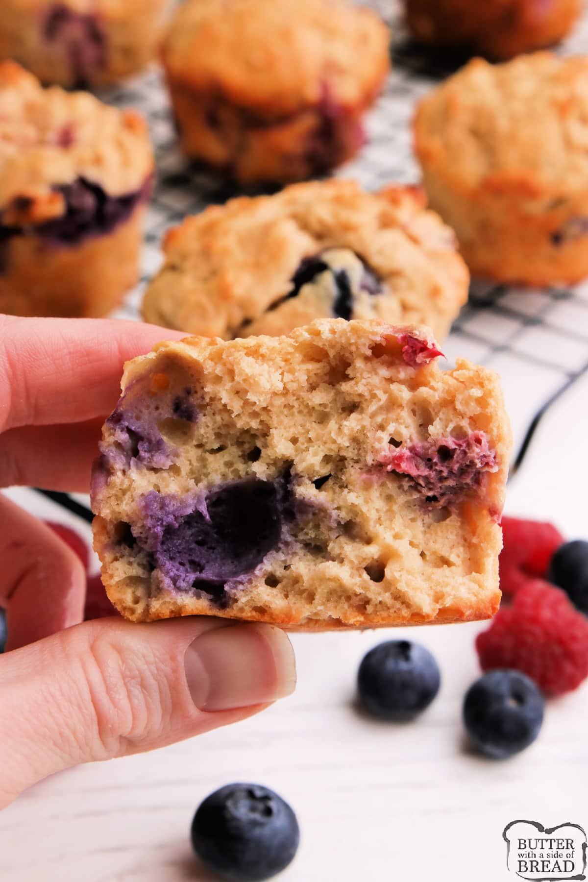 Mixed Berry Protein Muffins