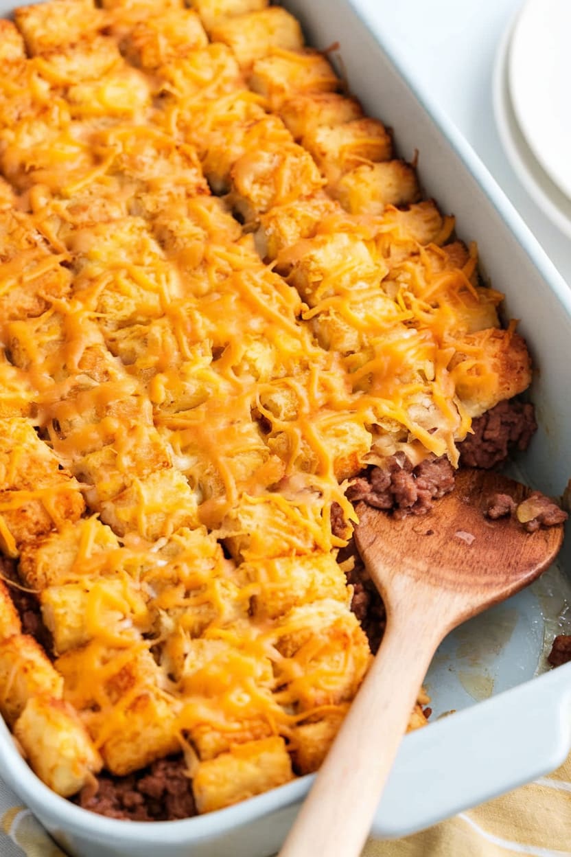 Cheeseburger Tater Tot Casserole