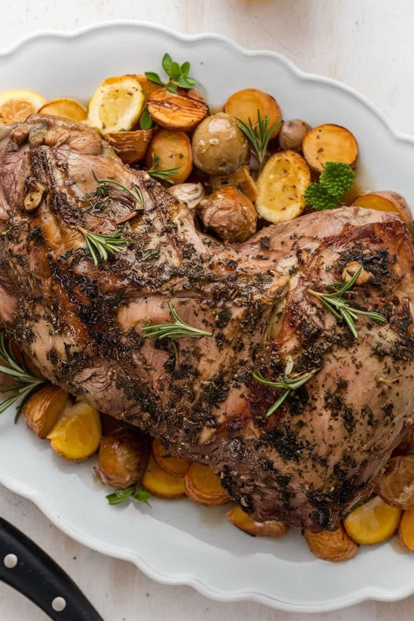 Slow-Roasted Boneless Leg of Lamb Recipe