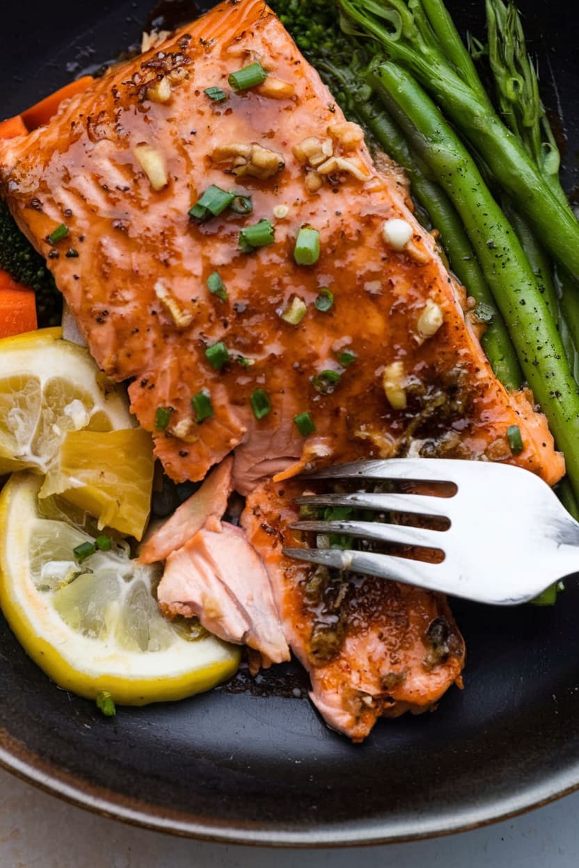 Garlic Brown Sugar Glazed Salmon