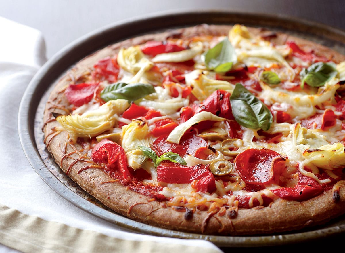 Whole Wheat Pizza with Turkey Pepperoni Recipe