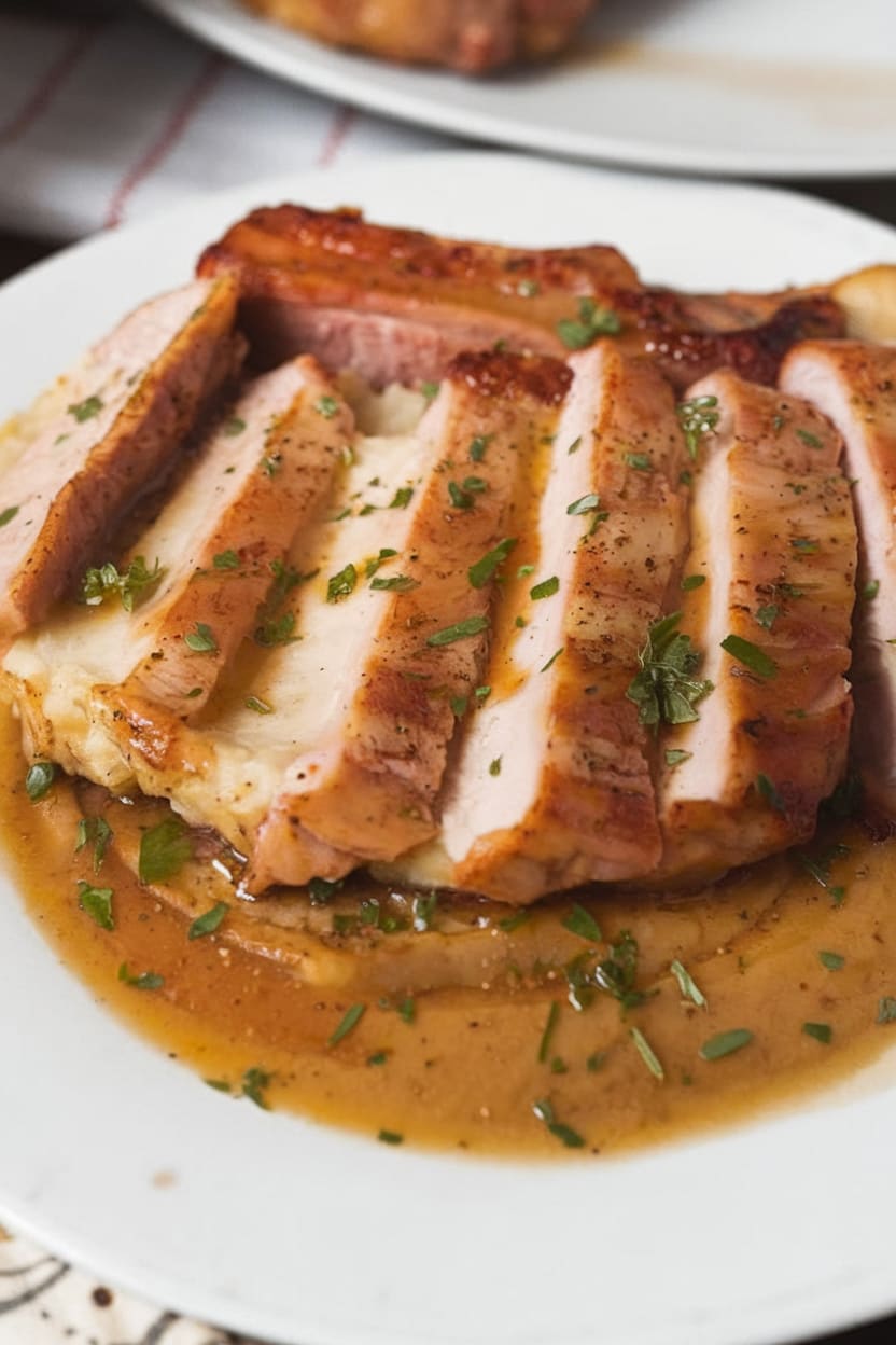 Apple Cider Glazed Pork Chops