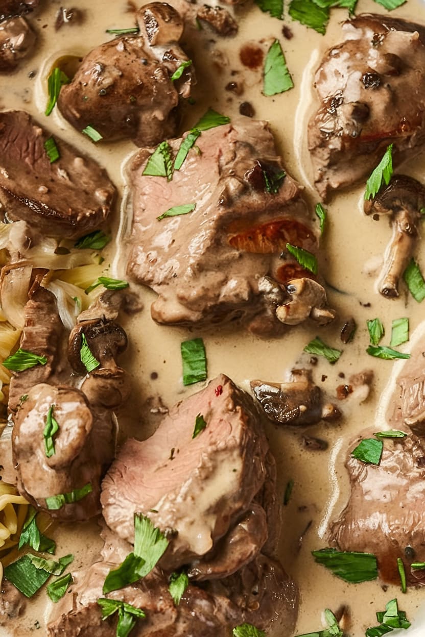 Slow Cooker Beef Stroganoff