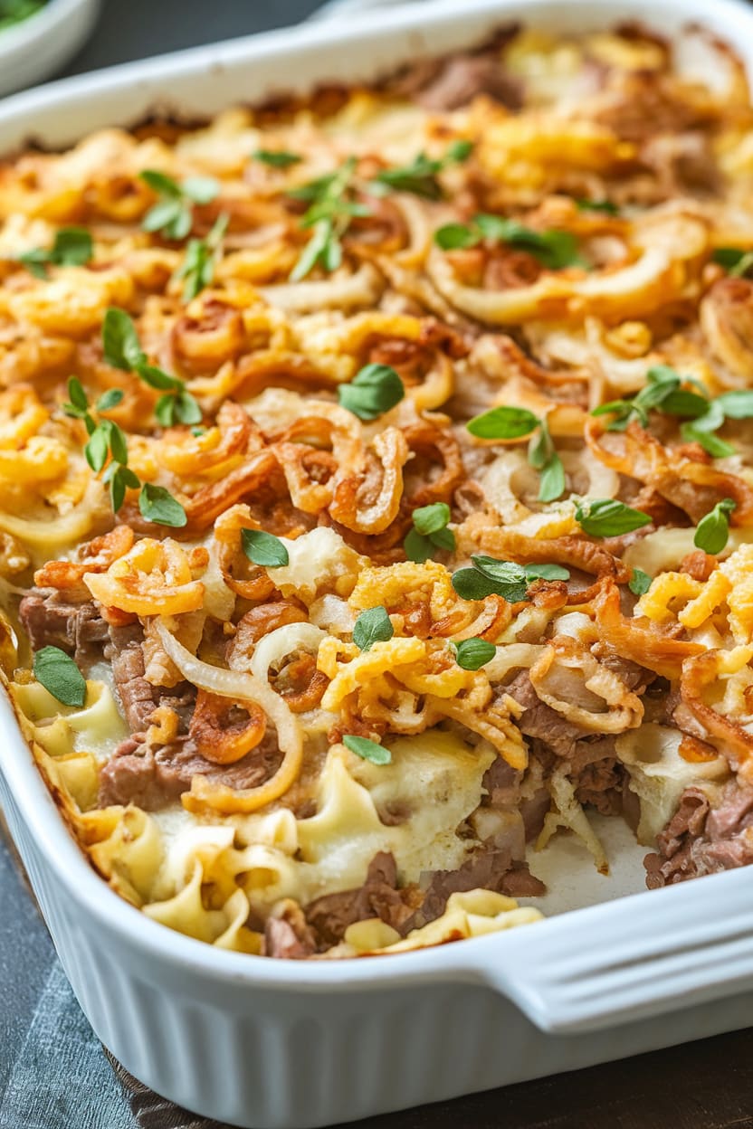French Onion Beef Casserole