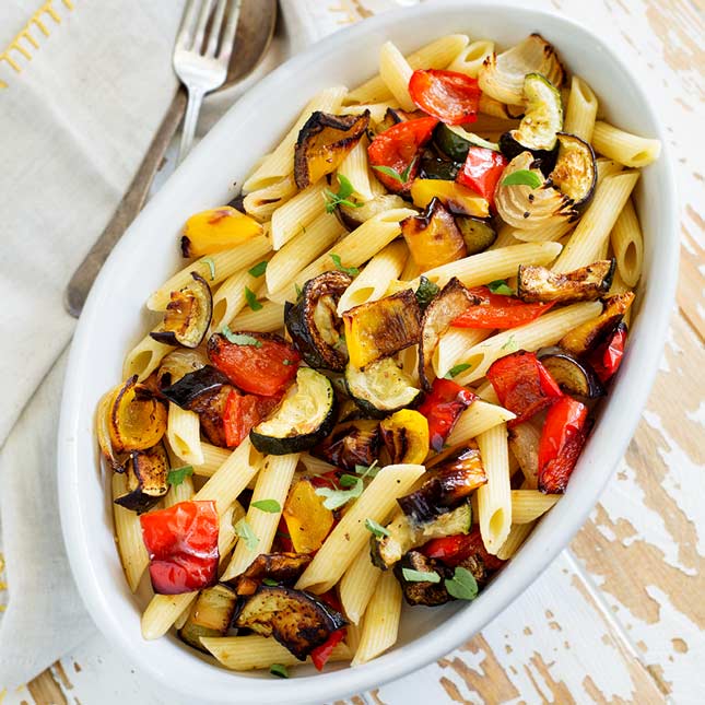 Pasta with Roasted Vegetables Recipe