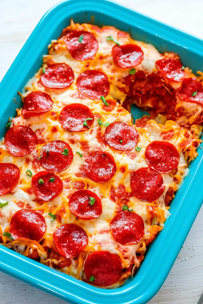 Pepperoni Pizza Casserole