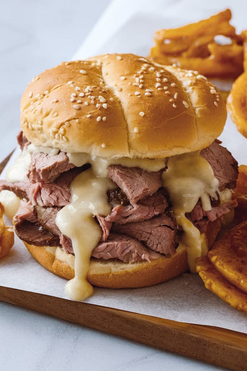 Hot Roast Beef Sandwiches with Onion Jam