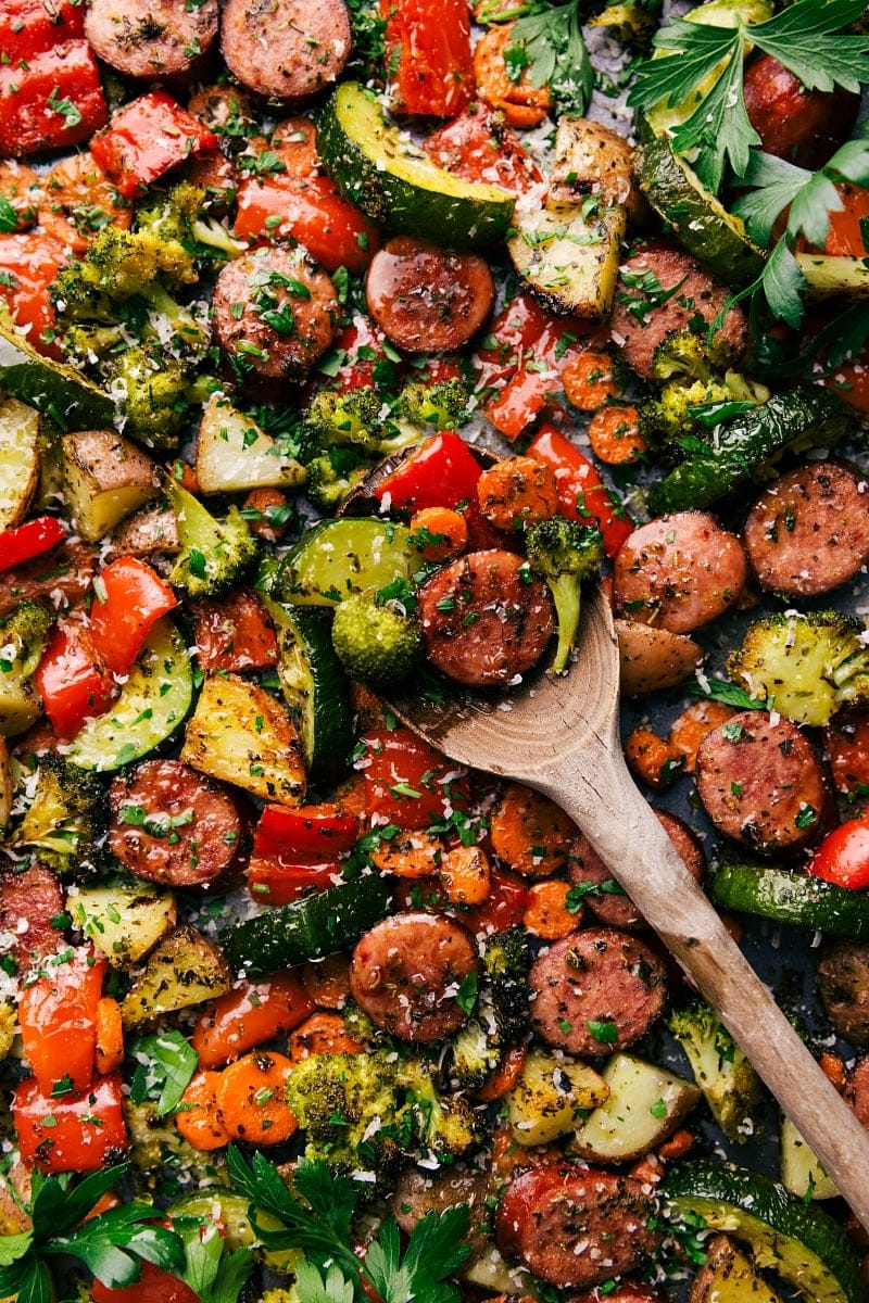One-Pan Italian Sausage and Veggie Bake Recipe