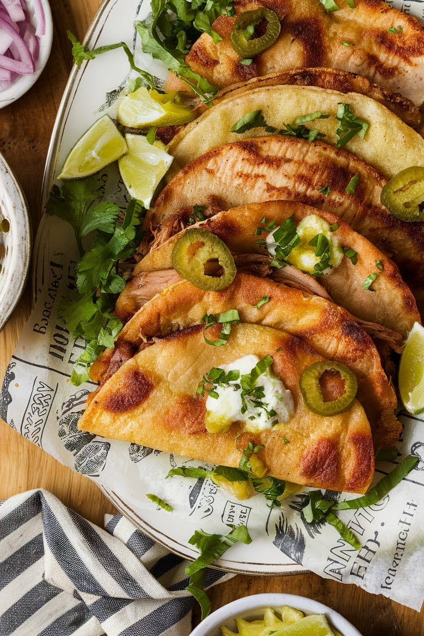 Crispy Pan-Fried BBQ Tacos