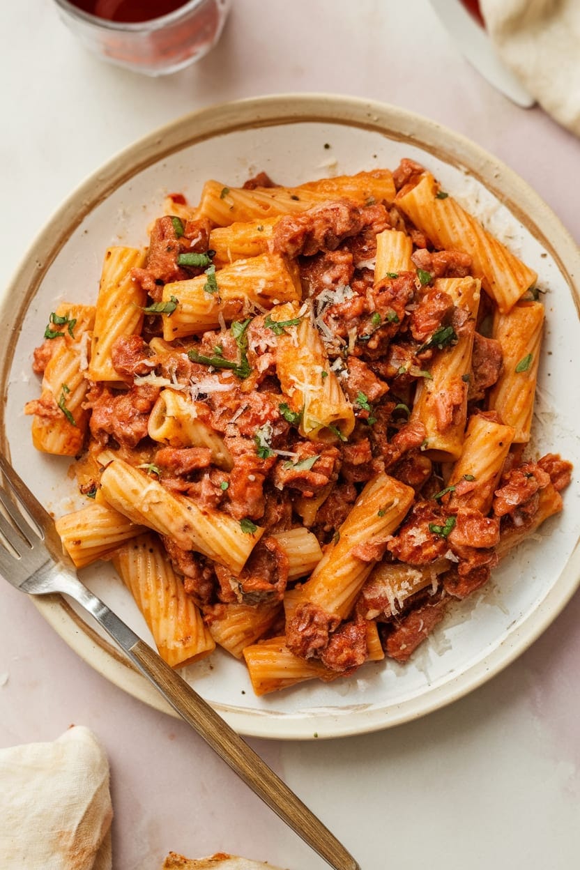 Spicy Sausage Rigatoni
