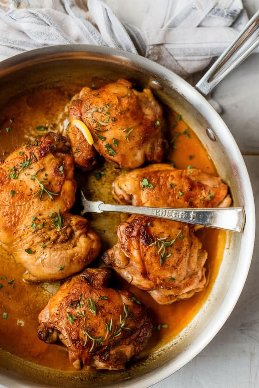 Easy Skillet Chicken Thighs