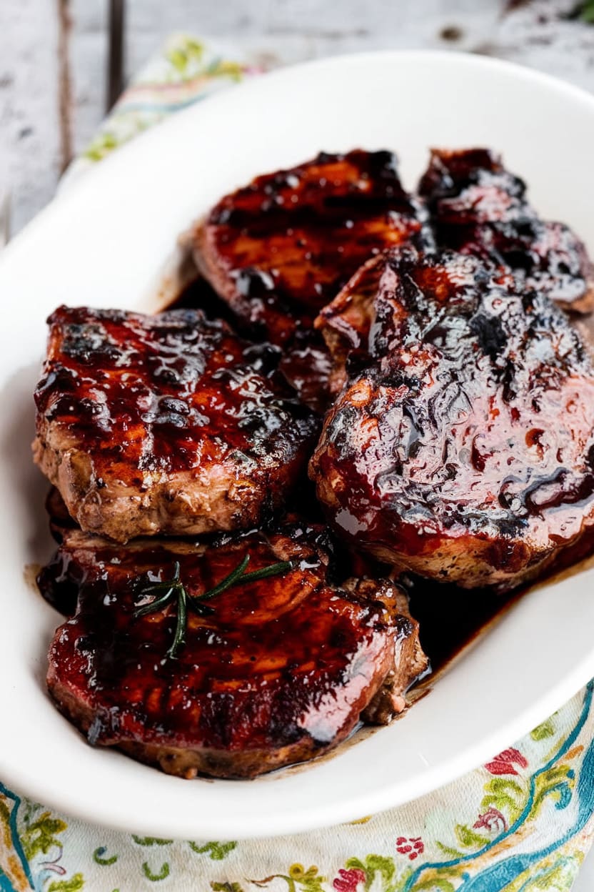 Pork Chops with Balsamic Glaze