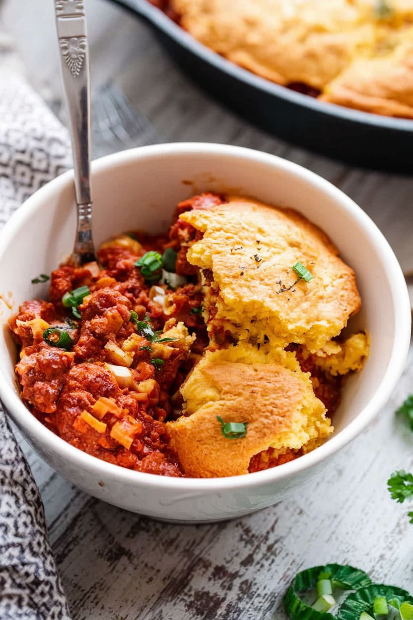 Cornbread Chili Skillet Pie