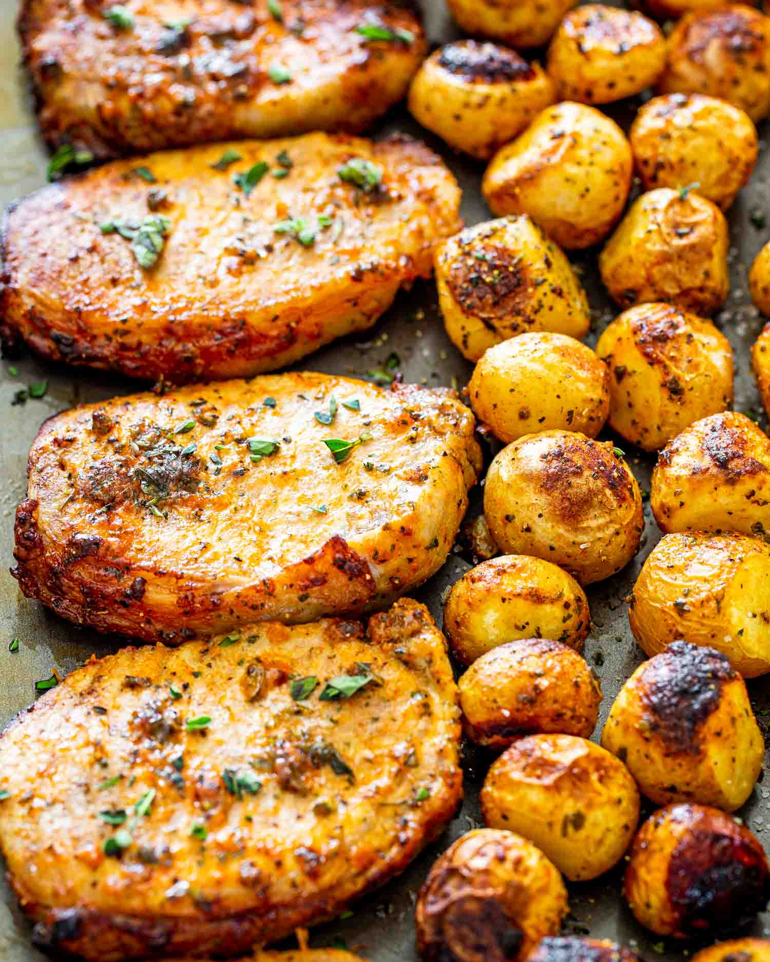 Sheet Pan Ranch Pork Chops and Potatoes Recipe