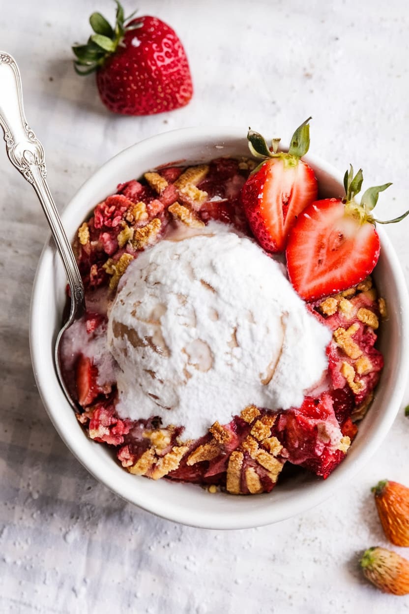 Rhubarb Strawberry Crisp