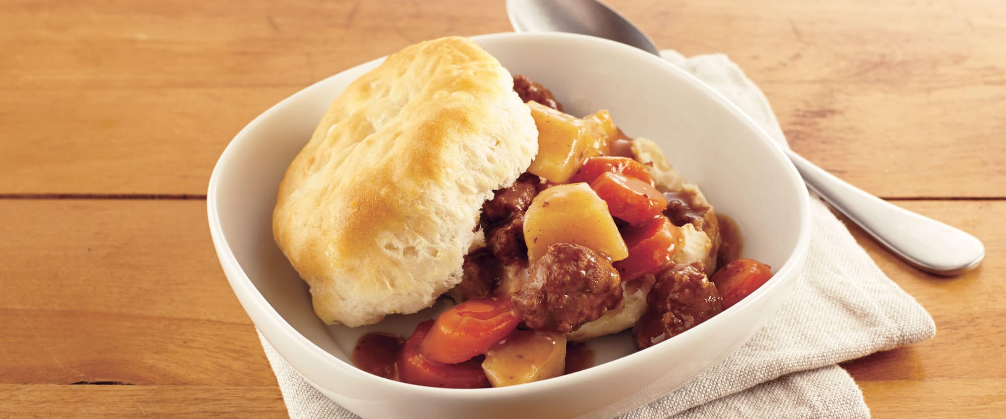 Beef Stew with Biscuits