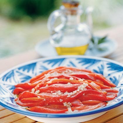 Roasted Red Peppers with Garlic and Olive Oil Recipe