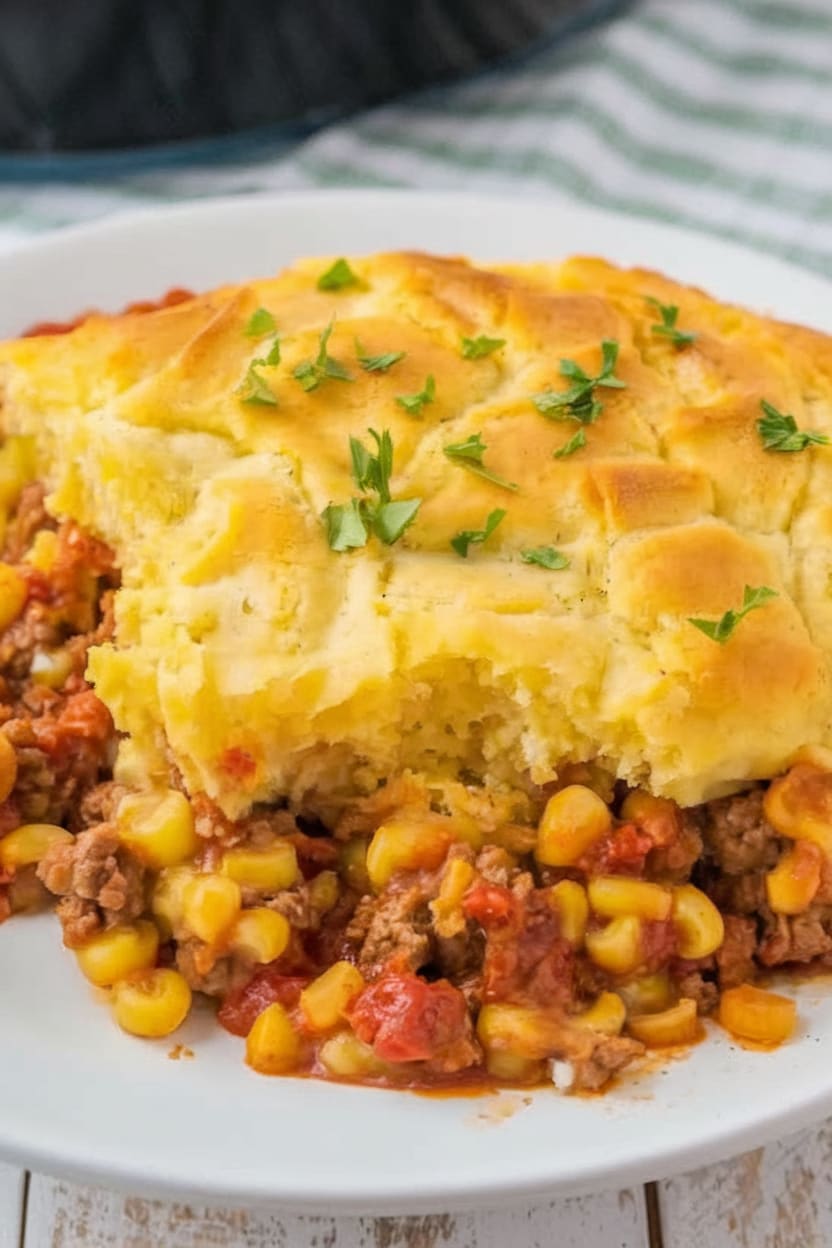 Sloppy Joe Cornbread Casserole