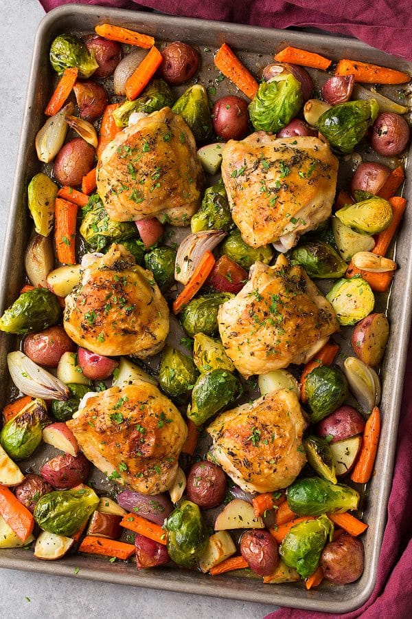 One-Pan Roasted Chicken and Root Vegetables Recipe