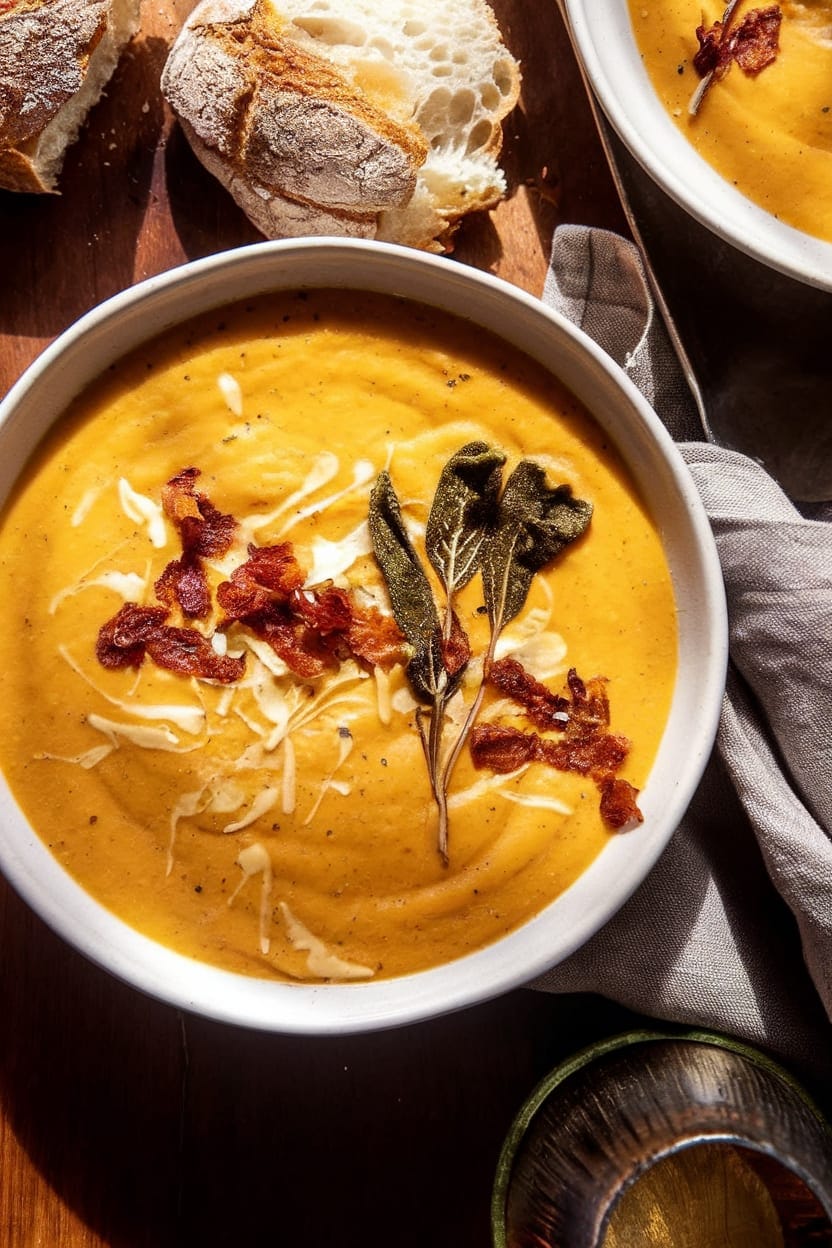 Butternut Squash Soup with Sage