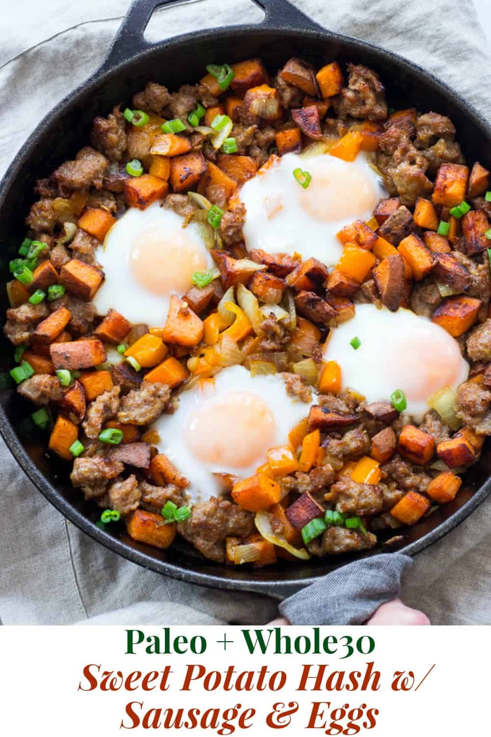 Sweet Potato Hash with Turkey Sausage and Eggs