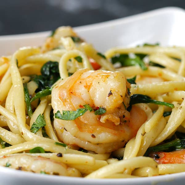 One-Pot Lemon Garlic Shrimp Pasta Recipe