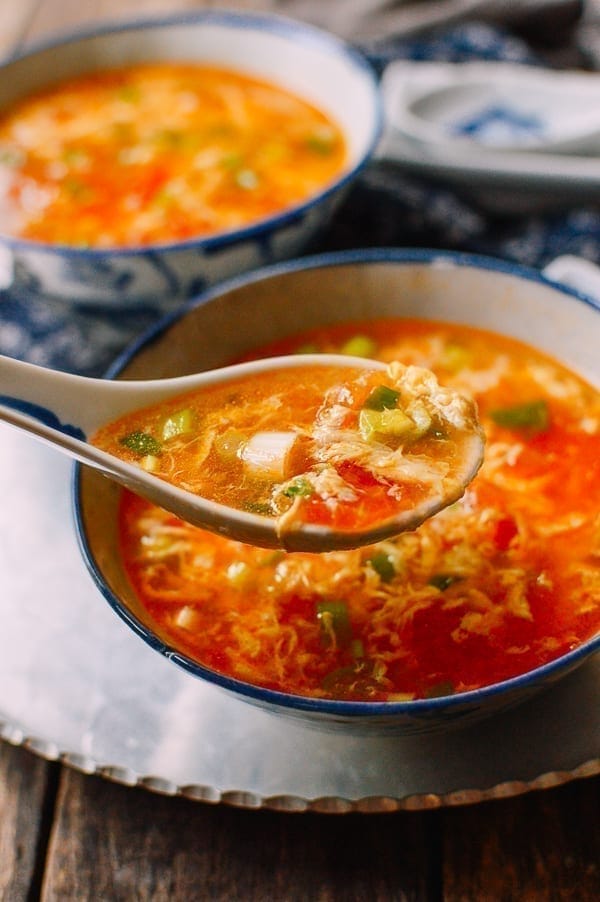 Tomato Egg Drop Soup Recipe