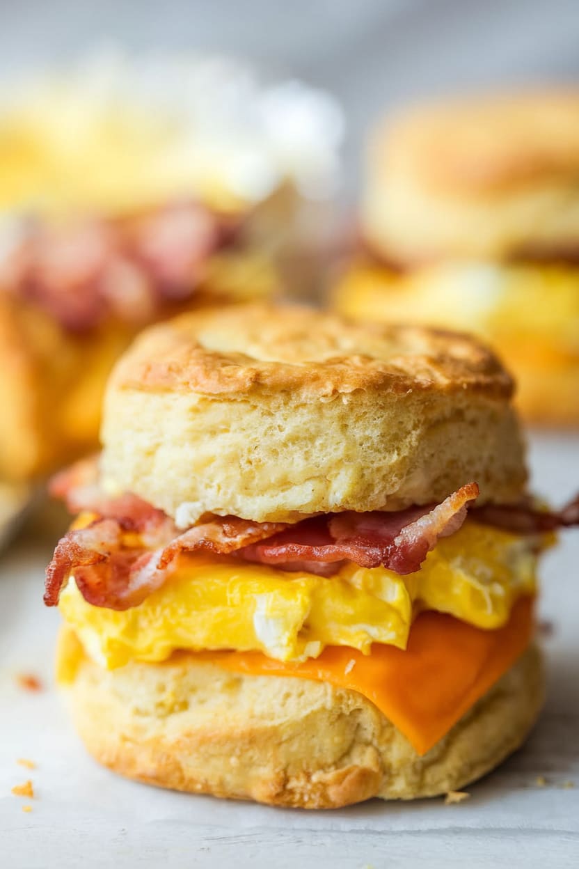 Make Ahead Breakfast Biscuit Sandwiches