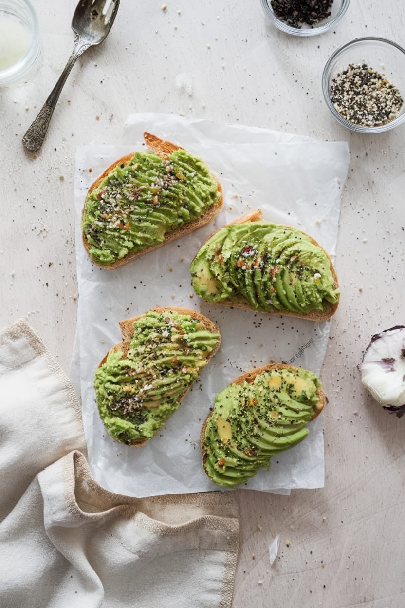 Avocado Toast with Everything Bagel Seasoning
