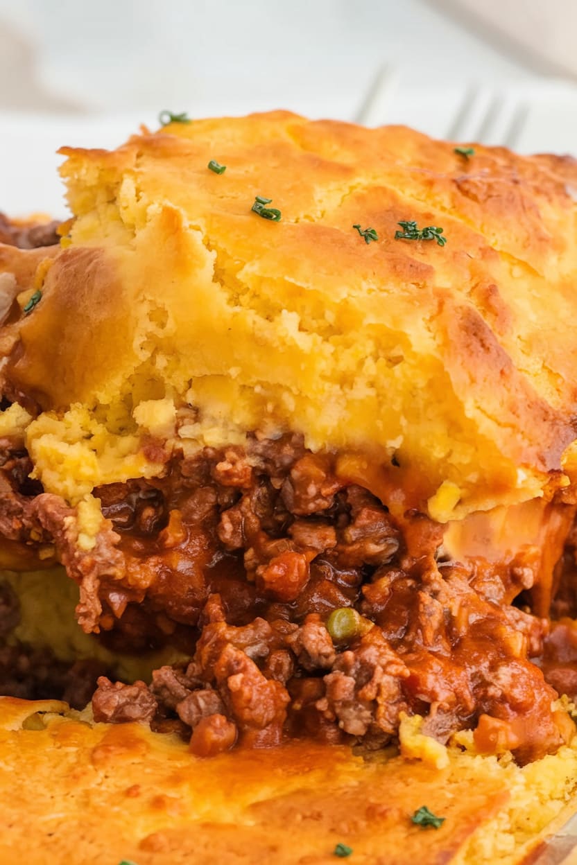 Sloppy Joe Cornbread Casserole