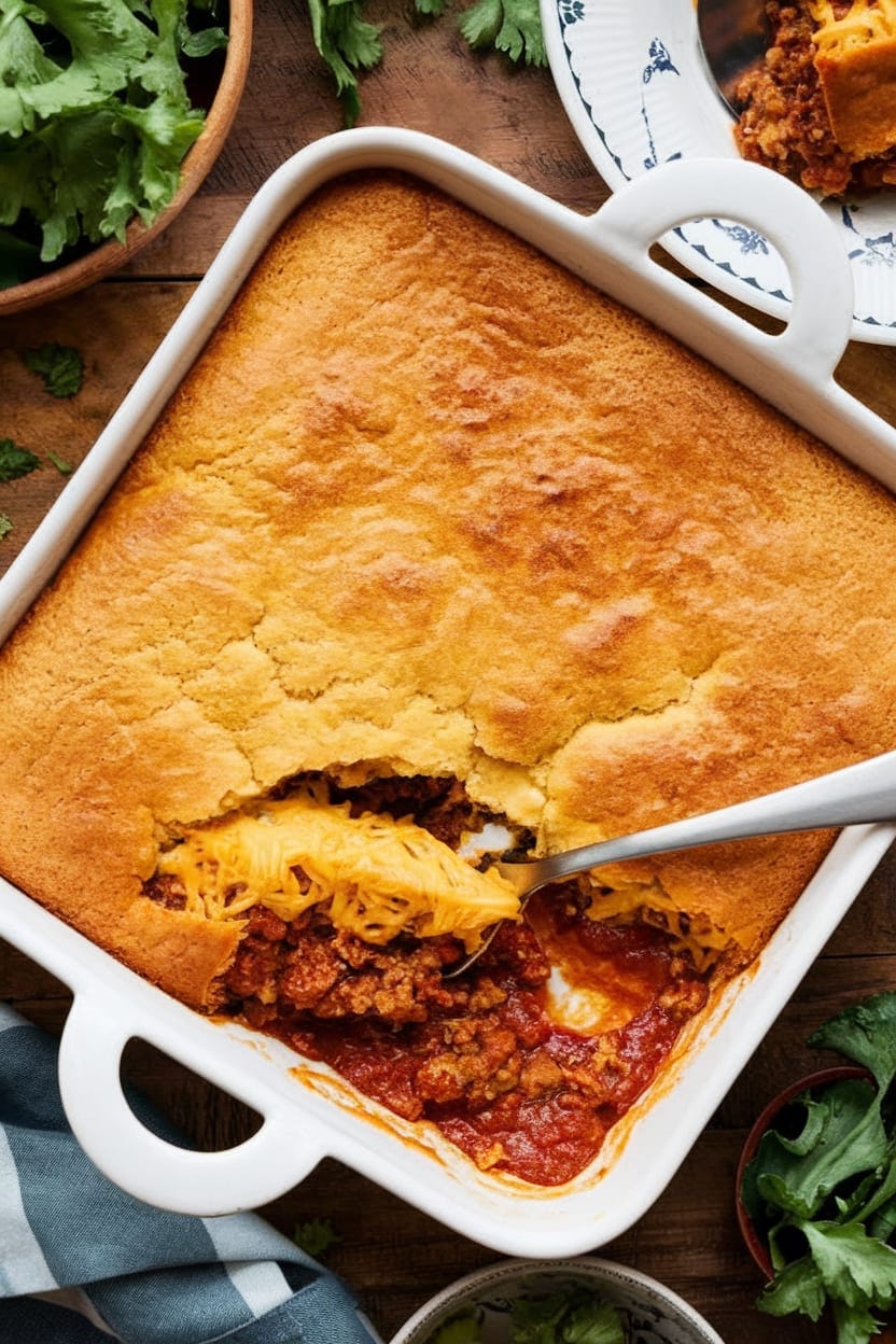 Sloppy Joe Cornbread Casserole