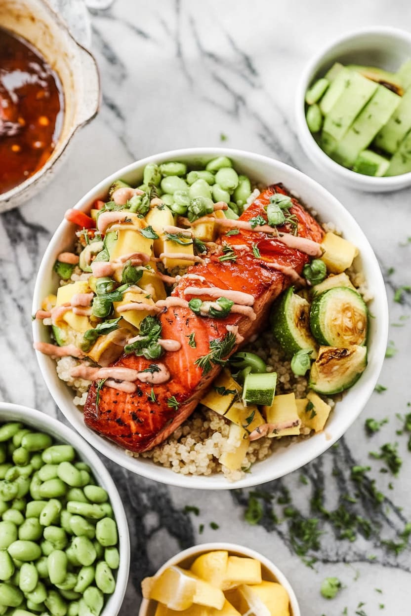 15-Minute Salmon Bowls
