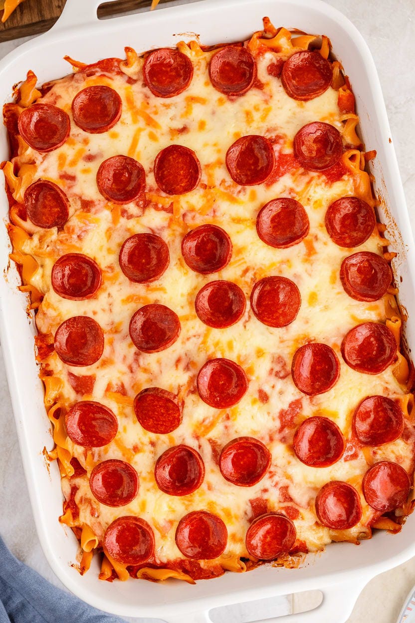 Pepperoni Pizza Casserole