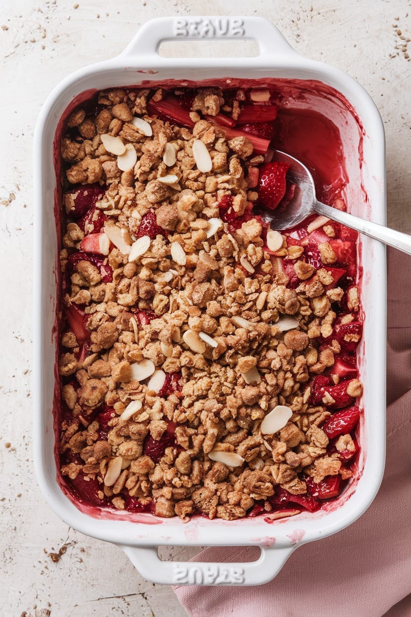 Rhubarb Strawberry Crisp