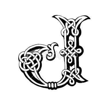 celtic knotwork j tattoo