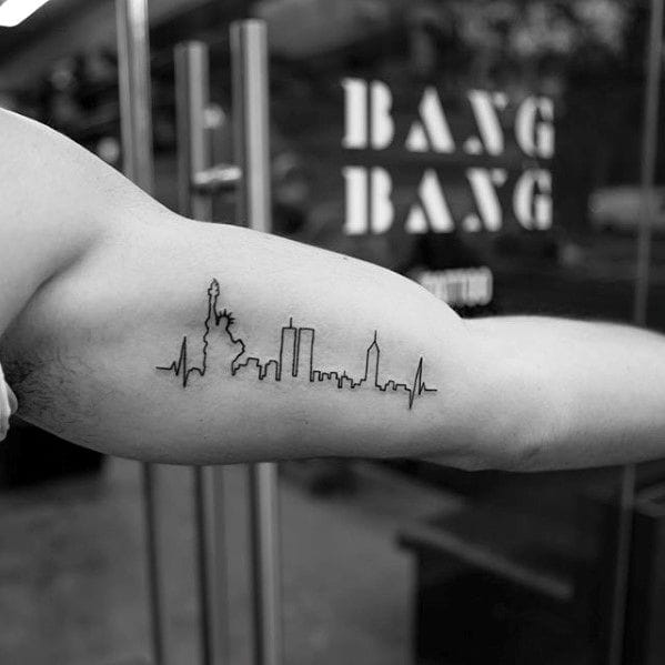 men's inner minimalist tattoo