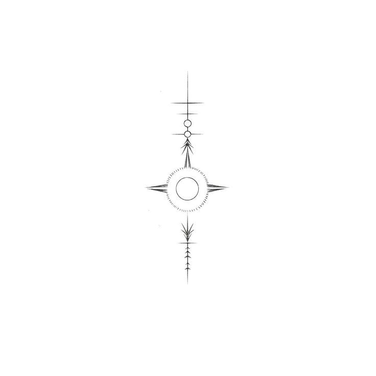 compass fine line