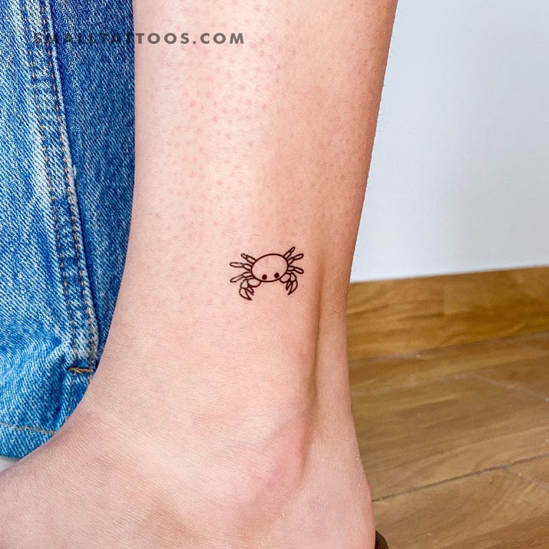 cute crab tattoo