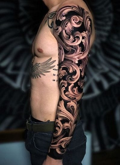 sleeve baroque tattoo