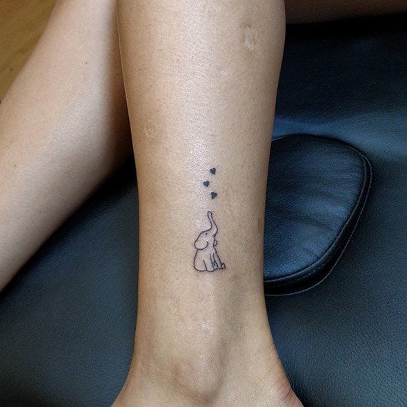 small elephant tattoo