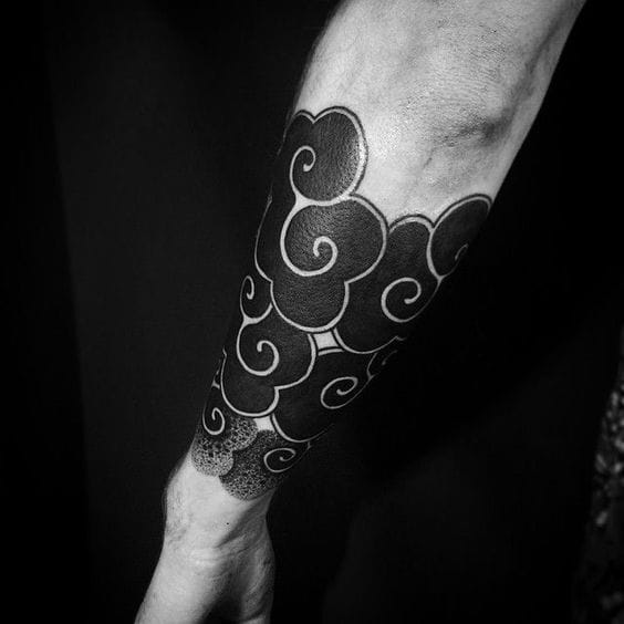 anime cloud sleeve tattoo