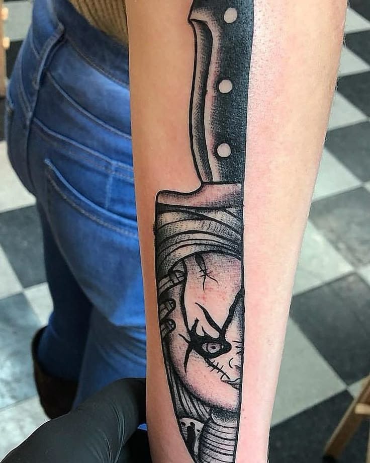 knife chucky tattoo
